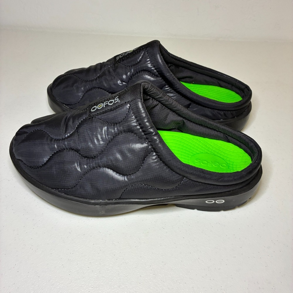 NWOT Oofos Oocoozie Thermo Mule Women's Size 8.5 Puffy Slip On Recovery Shoes